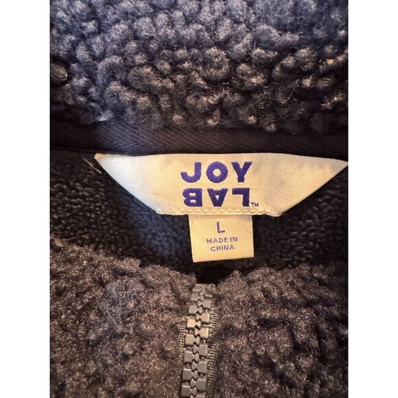 JoyLab Blue Sherpa Fleece Half-Zip Pullover Jacket Women's Size Large - Picture 4 of 8